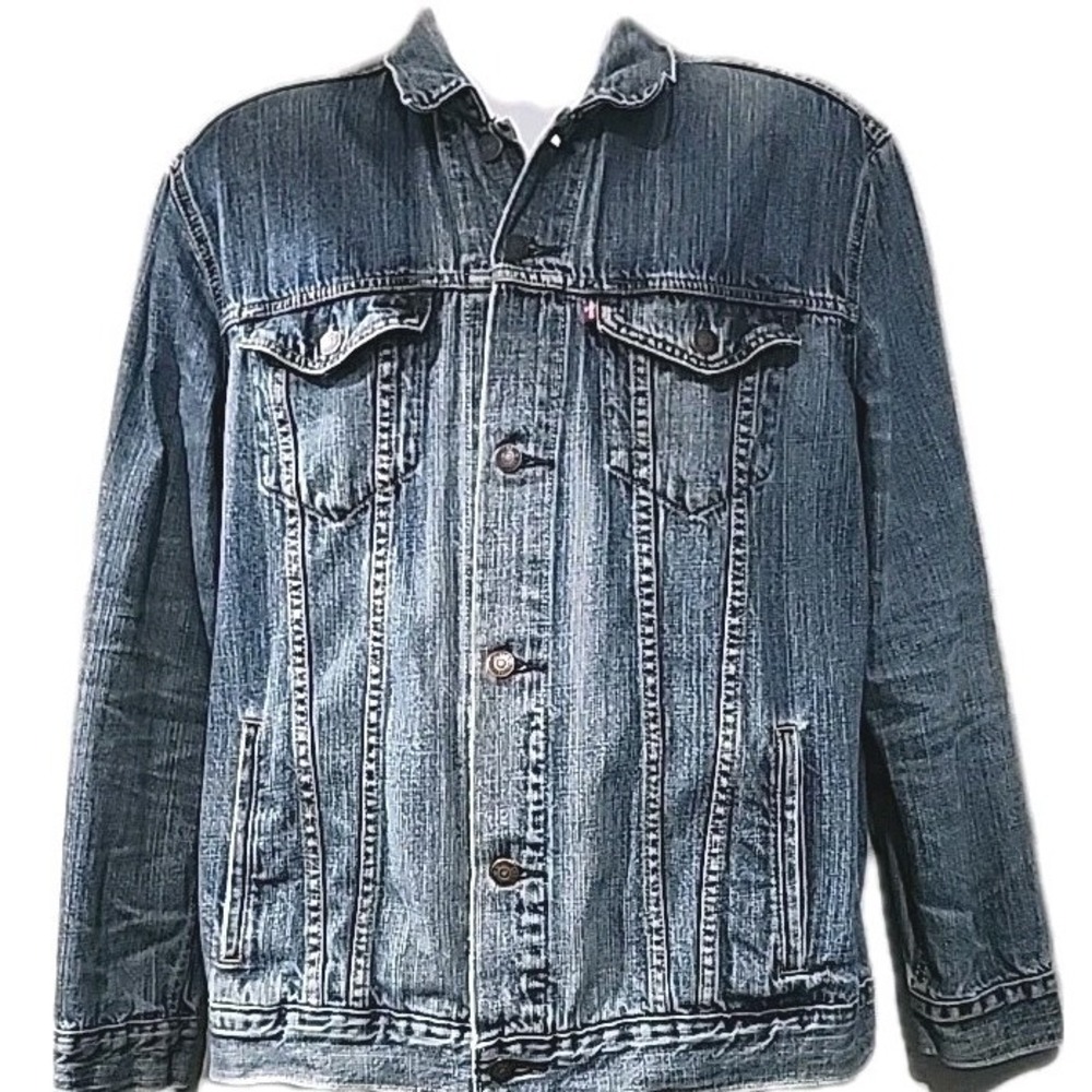Levi's Type III Trucker Jacket Mens Size XL Blue Denim 100% Cotton #72334